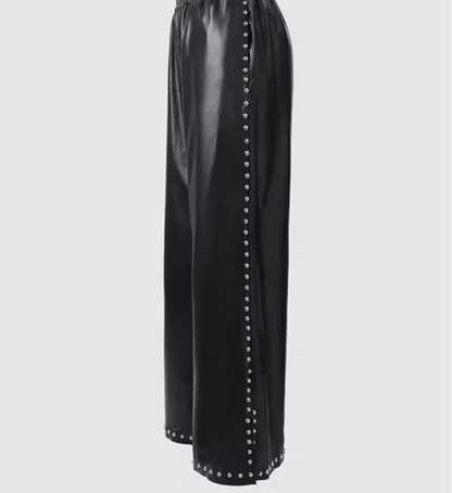 HIGH WAIST LEATHER PANTS - Bianca