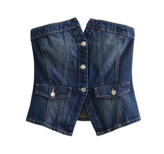 DENIM CORSET - Shelly