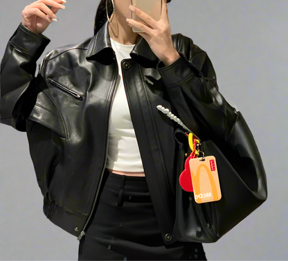 RETRO LEATHER JACKET - Sunny