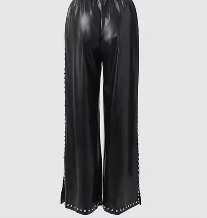 HIGH WAIST LEATHER PANTS - Bianca