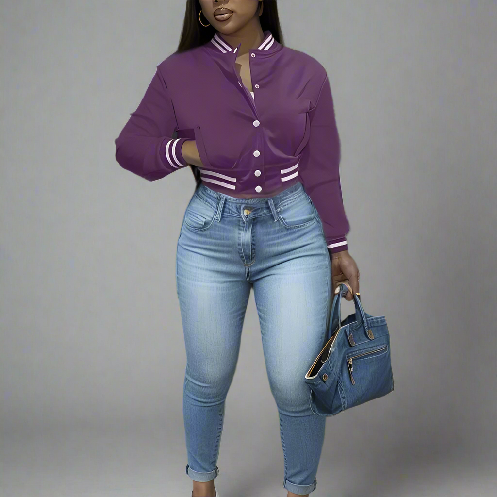 BASEBALL CROPPED JACKET - Imani