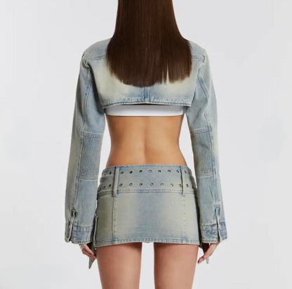 DENIM MINI SKIRT - Mixy