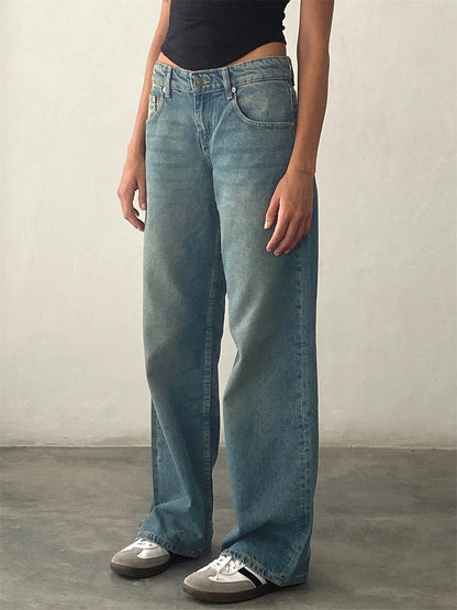 DENIM LOW WAIST PANTS - Lori