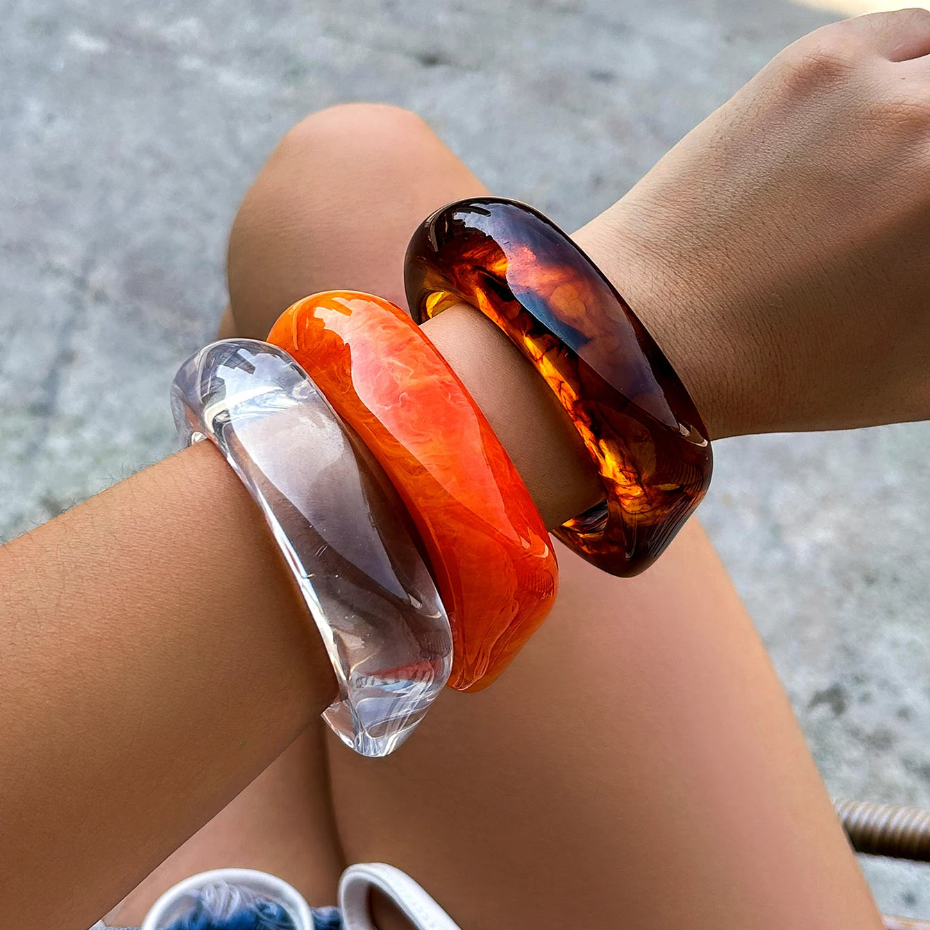 ACRYLIC BRACLETS FIRE