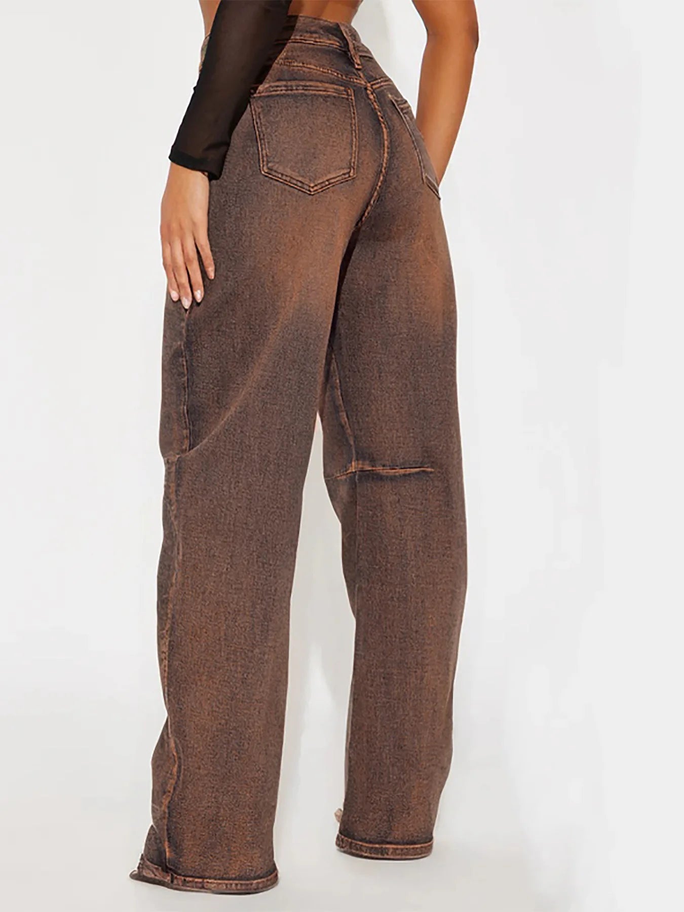 DENIM BROWN JEANS - Andria