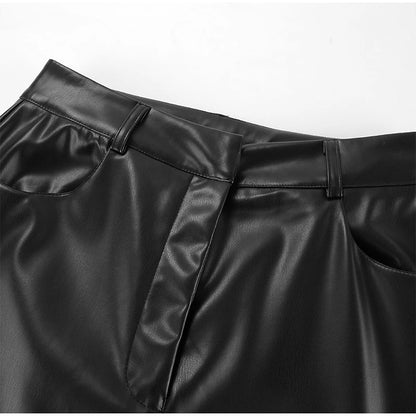 HIGH WAIST LEATHER PANTS - Hanna