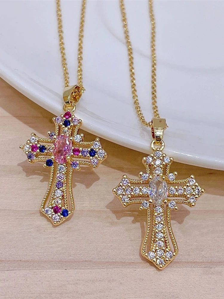 COLORFUL CROSS NECKLACE