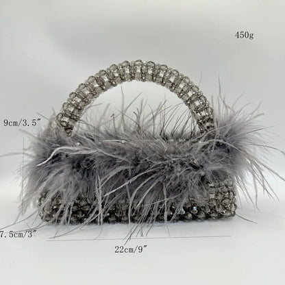 FEATHER HANDBAG