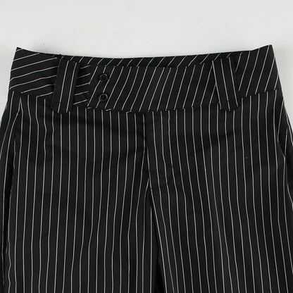 STRIPED LOW WAIST PANTS - Rae