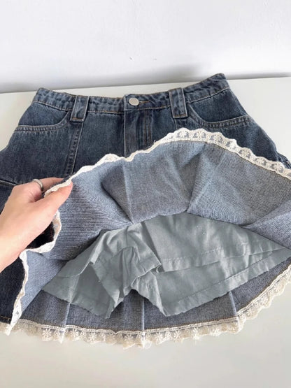 DENIM MINI SKIRT - Polly