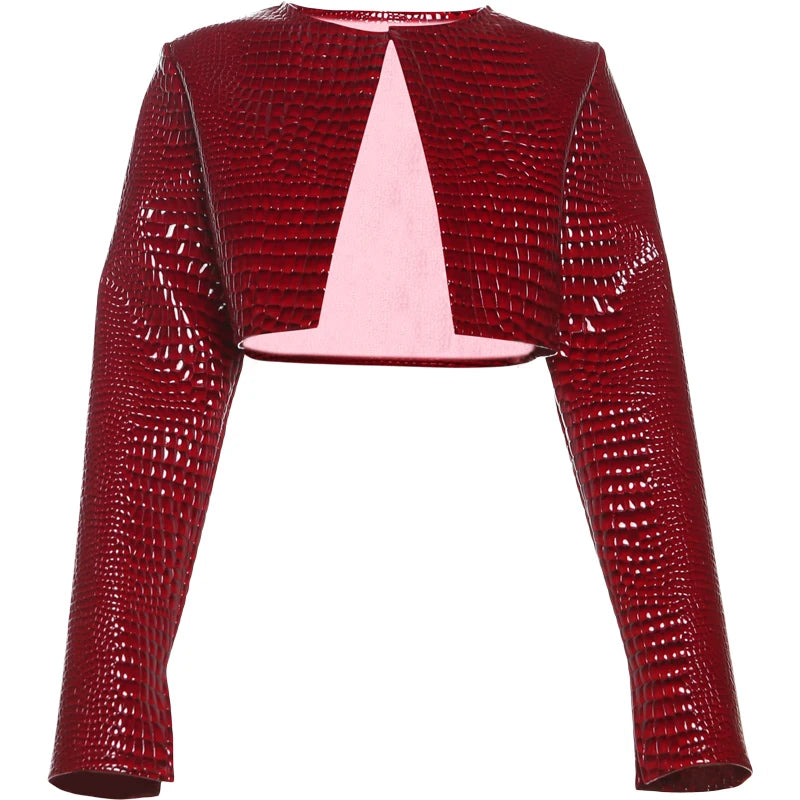 CROPPED CROCO JACKET - Pupa