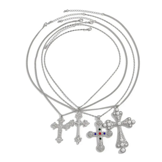 SILVER CROSS NECKLACE