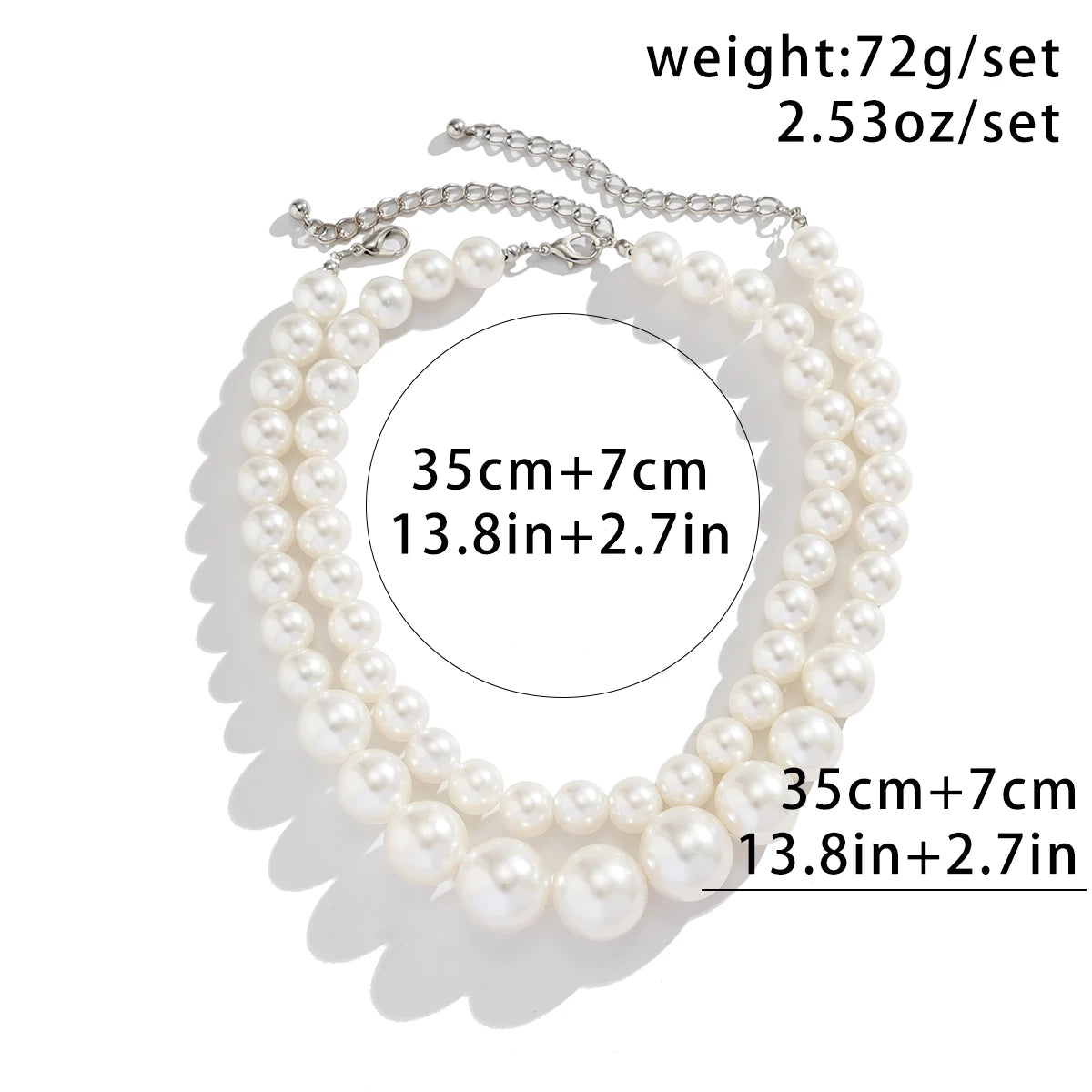 2 PcS BIG PEARL NECKLACE