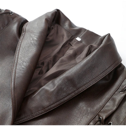 LEATHER CROPPED JACKET - Ria