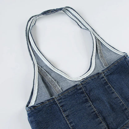 BACKLESS DENIM TANK TOP - Britney