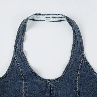 BACKLESS DENIM TANK TOP - Britney