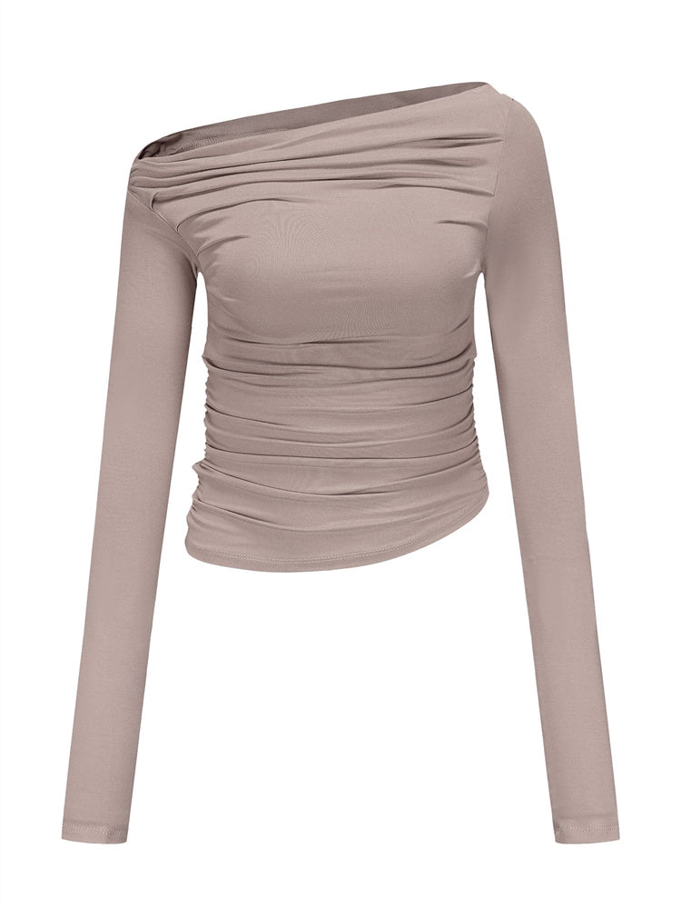 LONGSLEEVE RUCHED TOP - Ayla