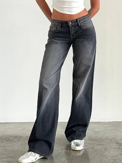 DENIM LOW WAIST PANTS - Lori