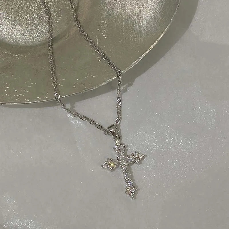 SHINY CROSS NECKLACE